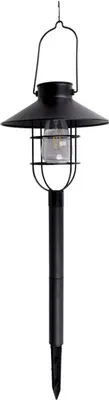 Image de Grundig Solar lampe de jardin - 21,8 x 21,8 x 64 cm - éclairage de jardin - éclairage LED - recharge par énergie solaire
