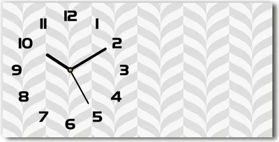 Produktbild von Wanduhr aus Glas – 60x30 cm - Glasbild - Glasuhr - Gehärtetes Glas - schwarze-zeiger - Marmor