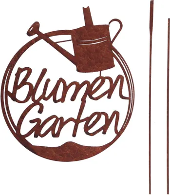 Produktbild von UNUS® Gartenschild Blumengarten Rostoptik Spruchtafel Spruchschilder
