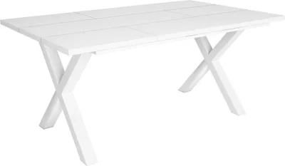 Produktbild von Happyment Esstischl Ziva - Rechteckig - 4 bis 6 Personen - Premium Look - Massivholz - X-Gestell Weiß - 170x90x75cm