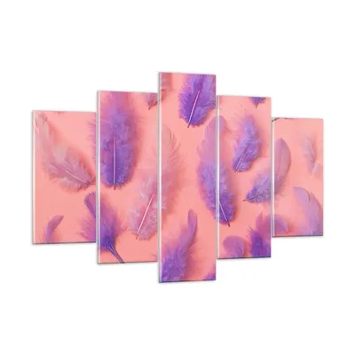 Produktbild von Bilder auf glas - Vogel Feder Farbe Komposition - 150x100cm - Glasbilder - Wandbilder - Kunstdruck - zum Aufhängen bereit - Wanddekoration aus Glas - Glas Bilder - Wandbild auf Glas - GEA150x100-2922