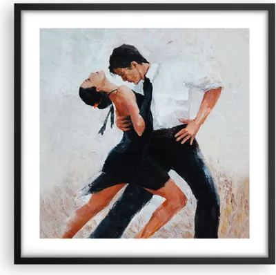 Produktbild von Gerahmtes Poster - Schwarzer Rahmen - tanzen sie - 50x50 cm - Wand Bild - Wanddeko - Wandbilder - Kunstposter - Wandposter - Bilderrahmen - Bilder - Kunstdruck - Wandbild - P2BAC50x50-3771