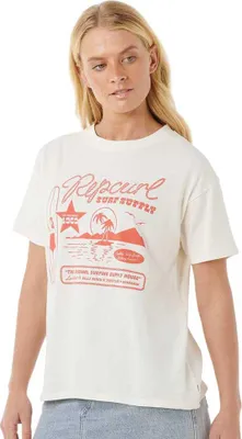 Produktbild von Rip Curl Surf Supply Relaxed Kurzarm-t-shirt Weiß S Frau Weiß S