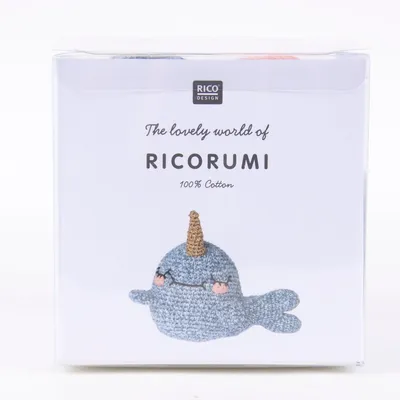 Produktbild von Rico Design Häkelset Ricorumi Animals Narwal mehrteilig