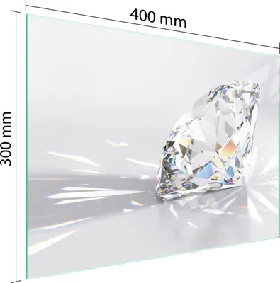 Produktbild von Schneidebrett Herdabdeckplatte Multiglasschneidplatte 40x30 cm Diamant