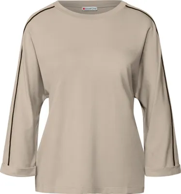 Produktbild von Street One LTD QR shirt w.deco tape morning beige 42