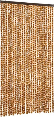 Produktbild von vidaXL Insektenschutz-Vorhang Ocker und Weiß 100x220 cm Chenille
