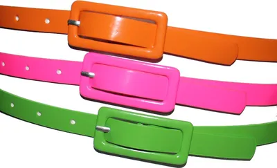 Produktbild von 80er Jahre Neon Gürtel | 3er Set | verschiedene Größen, Größe:100cm