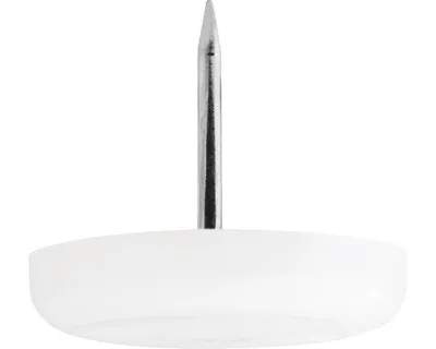 Obrázek produktu pro Walteco Plastový kluzák s trnem, průměr 30mm, bílý, 8 ks