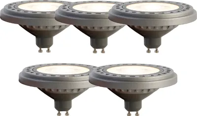 Produktbild von LUEDD Set mit 5 GU10 LED-Lampen AR111 8W 750 lm 3000K