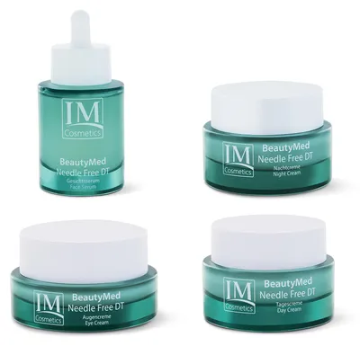 Produktbild von Genius IM Cosmetics BeautyMed Needle Free DT Deluxe-Set 4-tlg. - Anti-Aging Tagescreme & Nachtcreme, Gesichtsserum & Augencreme Dr. Michaela Fuchs