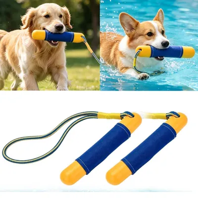 Produktbild von Wasserspielzeug Hund 2 Stück schwimmfähig EVA Nylon Oxford-Gewebe 24cm Seil 40cm