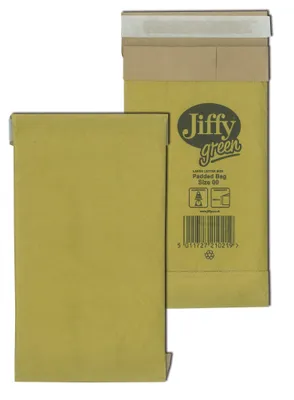 Obrázek produktu pro MAILmedia Jiffy papírová polstrovaná obálka, velikost: 00 bez okénka, hnědá, vnitřní rozměry: 105 x 229 mm - 1 kus (413007)