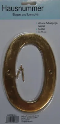 Image de Numéro de maison en laiton Nr.0