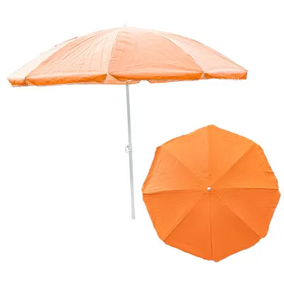 Produktbild von Sonnenschirm für den Garten Material TNT-Vlies / Stahl Farbe Orange D 180 cm H 190 cm Modern Funktionell