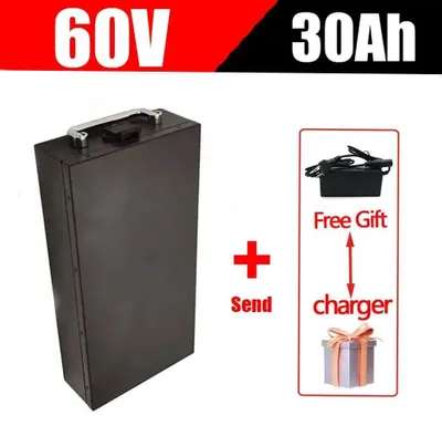 Produktbild von Elektroroller Akku - 60V 30Ah Lithium-Ionen Akkupack - 18650 Zellen - Wasserdicht - Mit Ladegerät - Modell B