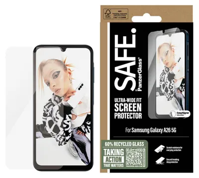 Image de Verre trempé Safe By Panzerglass Ultra-Wide Fit pour Samsung Galaxy A26 5G - Clair