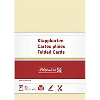 Produktbild von Doppelkarten A6 160g chamois VE=10 Karten