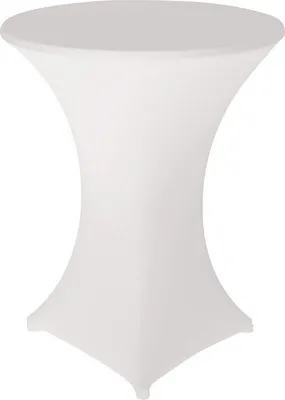 Produktbild von (Weiß) 80X 110cm Stehtischhusse Stretch Husse für Bistrotisch Stehtisch Stehtischhussen