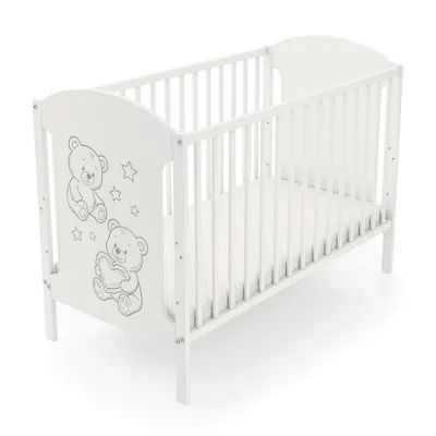 Produktbild von Babybett 60x120 Hugo Nest mit Matratze, Rausfallschutz und Rollen