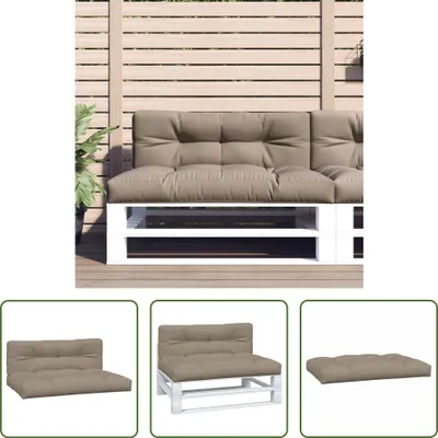 Produktbild von The Living Store Palettenkissen 2-tlg. Taupe Stoff