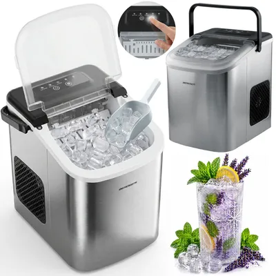 Produktbild von Berdsen BD-420 silberner Eiswürfelbereiter 1,1 l/12 kg