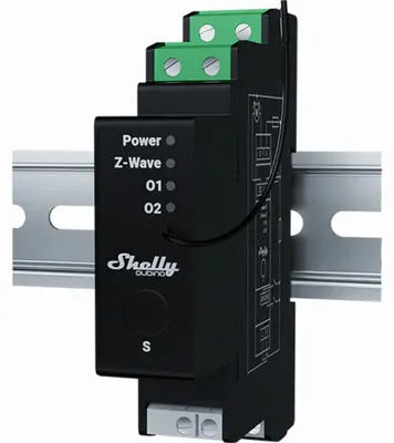 Imagen del producto de Shelly Relais "Wave": Riel para persianas, relé para persianas, actuador de persianas, compatible con Z-Wave