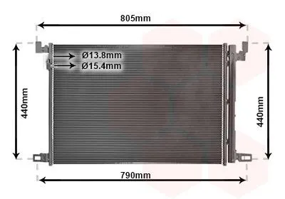 Produktbild von VAN WEZEL 58015705 Kondensator Klimaanlage Klimakondensator für AUDI A6 Avant (4A5, C8) +Trockner