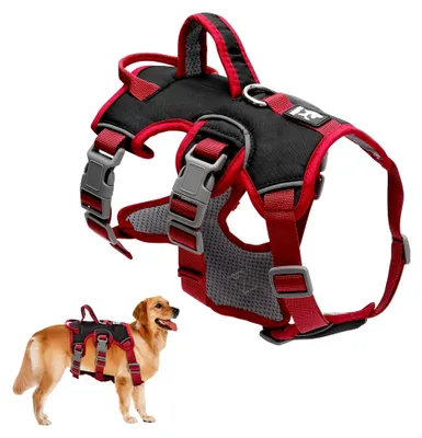 Produktbild von Sicherheitsgeschirr für kleine und mittelgroße Hunde, ausbruchsicheres Hundegeschirr mit Griff für Training und Outdoor