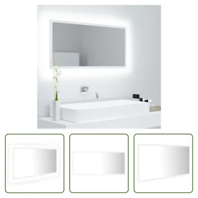 Obrázok produktu pre The Living Store LED kúpeľňové zrkadlo biele 90x8,5x37 cm akrylové