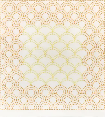 Produktbild von Olympus Sashiko Stickpackung "Hana Fukin Seigaiha Nagomi series", Stoff bedruckt, 34x34cm, hergestellt in Japan