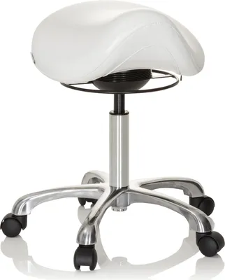 Produktbild von hjh OFFICE Sattelhocker ORTHO SIT Rollhocker Arbeitshocker, Ergonomischer Hocker für Büro Praxis Homeoffice, Kunstleder
