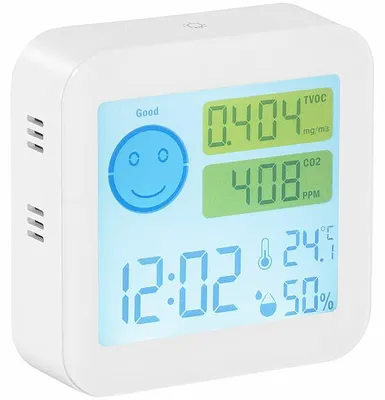 Image de Appareil de mesure COVT/CO2 avec horloge et thermomètre