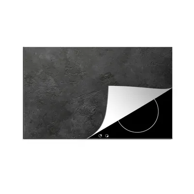 Produktbild von KitchenYeah© Herdabdeckplatte Beton - Strukturiert - Industriell - Schwarz - Grau , 80x52cm, Küche Deko, Glaskeramikkochfeld Herdabdeckung, Abdeckplatte fùr Kochfeld