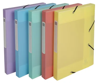 Produktbild von Exacompta Archivbox Chromaline Pastell DIN A4 Rückenbreite 25 mm Farben sortiert 8 Stück