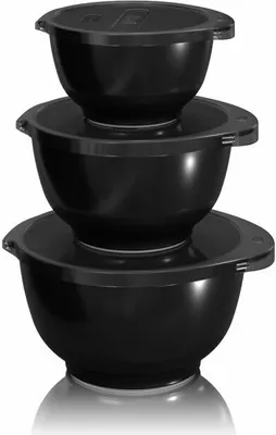 Image de Rosti 29927, Set, Noir, 0,25 l, 0,5 l, 0,75 l, Mélamine