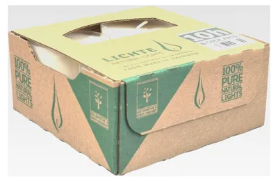 Produktbild von Teelichter 10h – 8er Set vegane Raps-Teelichter – CO2-neutral, ohne Alu – transparente Hülle – Germany – Teelicht für Pyramiden, Weihnachten & Notfälle – plastikfrei & nachhaltig