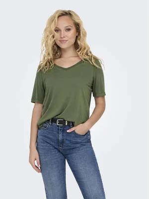 Image de Only Elise V-Neck Shirt Damen