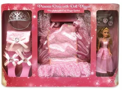 Produktbild von Prinzessin Anziehpuppe mit Kostüm und Accessoires