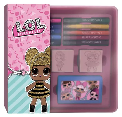 Image de Coffret de timbres et de feutres L.O.L. Surprise dans une boîte de rangement