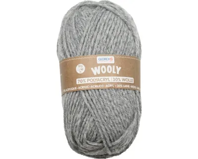 Produktbild von Wolle Wooly 30% Wolle grau 90 m 50 g