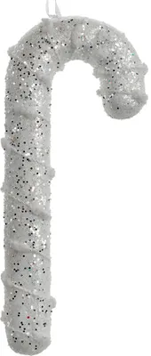Produktbild von Clayre & Eef Weihnachtsanhänger Zuckerstange 7x2x17 cm Weiß Kunststoff