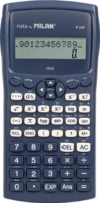 Obrázok produktu pre Milan M-240, Desktop, Vedecká kalkulačka, 12 číslica/číslic, 2 riadky, Batéria / solárny, Modrá