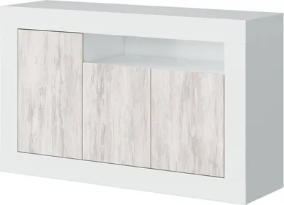 Immagine prodotto di Dmora Credenza Ilizia 42x144x87h cm Bianco, Apertura Battente 5 Vani