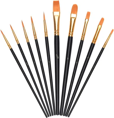 Produktbild von Nylonpinsel, Künstlerpinsel, Pinselset für Aquarell-, Acryl- und Ölmalerei, perfekter Detailpinsel für Anfänger, Kinder, Künstler und Maler
