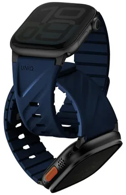 Imagen del producto de Correa UNIQ Fluo para Apple Watch de 40-49 mm, cierre magnético, color azul