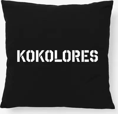 Produktbild von Huuraa Kissen Kokolores Schriftzug 40x40cm mit Füllung Black Baumwolle Dekokissen Geschenkidee