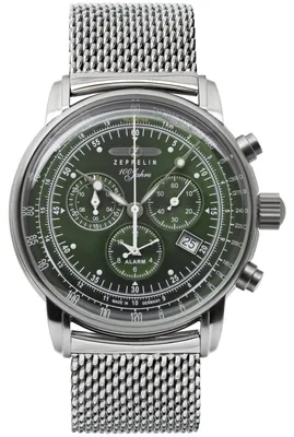 Produktbild von ZEPPELIN 8680M-4 Chronograph Uhr Herrenuhr Edelstahl Chrono Datum silber