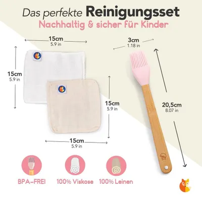 Productafbeelding van Kleiner Fuchs reinigingsset, 3-delig – roze