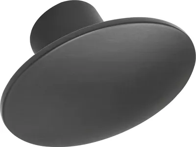 Produktbild von Furnipart Möbelknopf Dome 50x36mm - Möbelknauf oval - ideal als Schubladenknopf, Zinkdruckguss schwarz matt